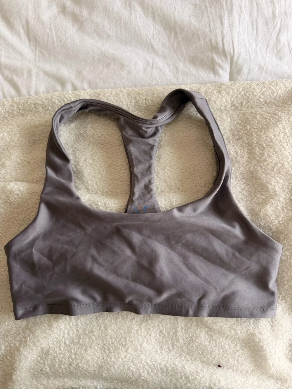 ALO Yoga silver Gray Racerback Sports Bra